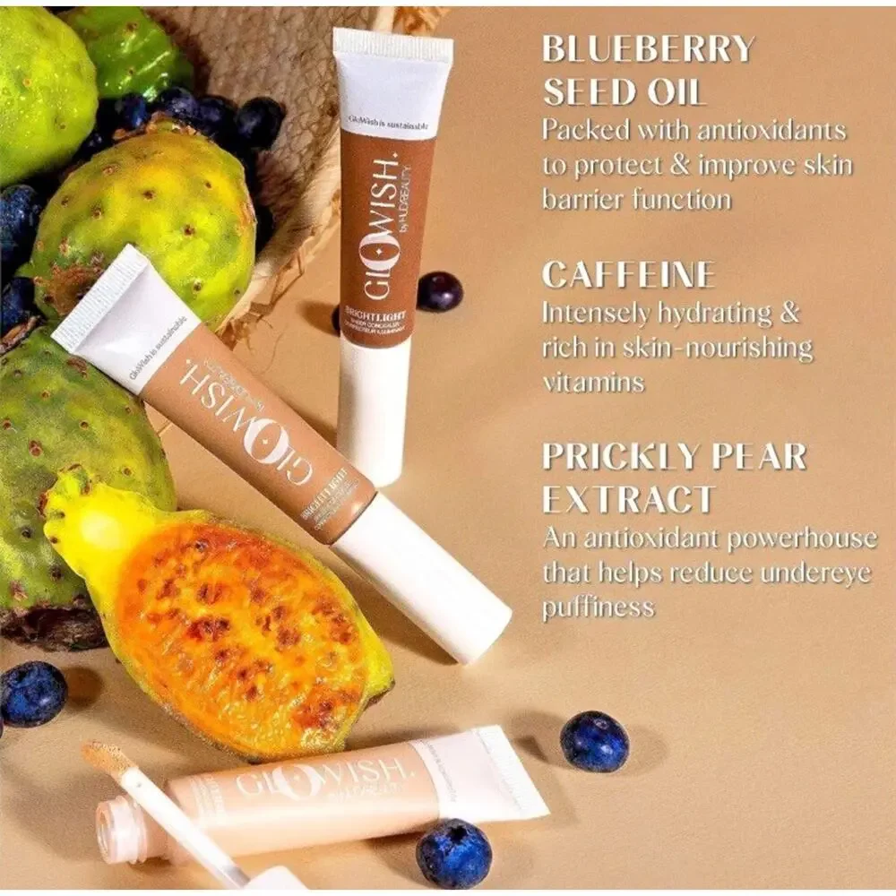 GloWish -by Huda Beauty -Bright Light- Sheer Concealer -0.35 fl oz -09 Extra Tan
